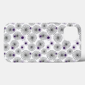 Spiderweb en Paarse Spiders Halloween White Patter Case-Mate iPhone Case (Achterkant (horizontaal))