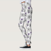 Spiderweb en Paarse Spiders Halloween White Patter Leggings (Links)