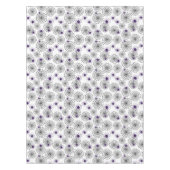 Spiderweb en Paarse Spiders Halloween White Patter Tafelkleed (Voorkant)