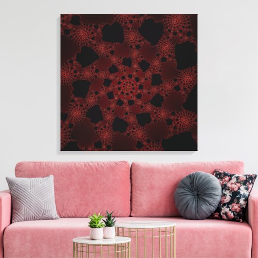 Spiderweb Fractal Canvas Afdruk (Insitu (Woonkamer))