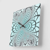 Spiderweb Fractal Vierkante Klok (Hoek)