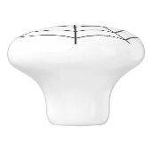 Spiderweb Gothic Halloween Keramische Knop (Zijkant)