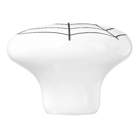Spiderweb Gothic Halloween Keramische Knop (Zijkant)