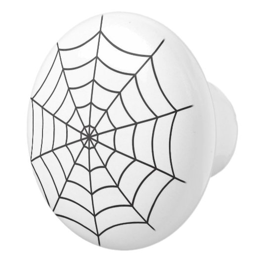 Spiderweb Gothic Halloween Keramische Knop (Rechts)