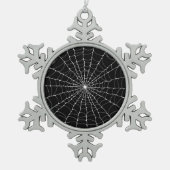 Spiderweb Gothic Tin Sneeuwvlok Ornament (Voorkant)