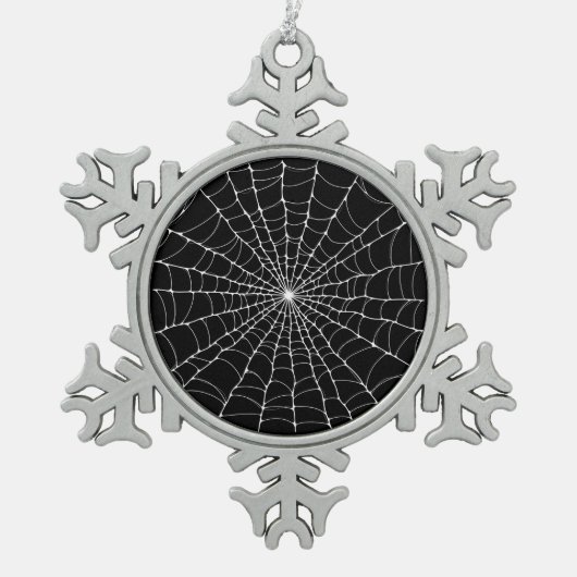 Spiderweb Gothic Tin Sneeuwvlok Ornament (Voorkant)