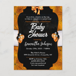 Spiderweb Halloween Baby shower Invitation Uitnodiging Briefkaart