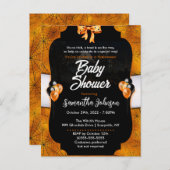 Spiderweb Halloween Baby shower Invitation Uitnodiging Briefkaart (Voorkant / Achterkant)