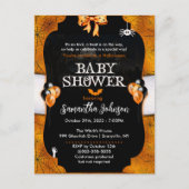Spiderweb Halloween Baby shower Invitation Uitnodiging Briefkaart (Voorkant)