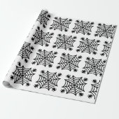 Spiderweb Halloween Cadeaupapier (Uitgerold)