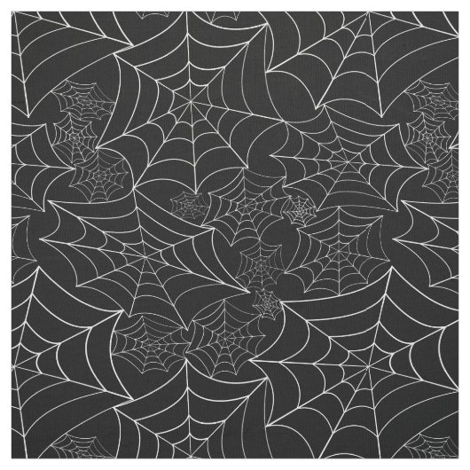spiderweb halloween gothic spider web black stof (Swatch)