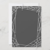 Spiderweb Halloween Party Kaart (Achterkant)