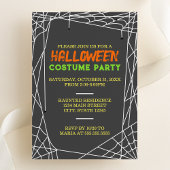 Spiderweb Halloween Party Kaart