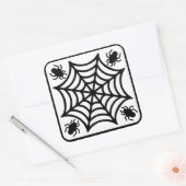Spiderweb Halloween Vierkante Sticker (Envelop)
