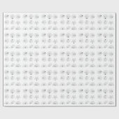 Spiderweb Halloween zwart-wit ontwerp Cadeaupapier (Vlak)