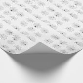 Spiderweb Halloween zwart-wit ontwerp Cadeaupapier (Hoek)
