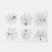 Spiderweb Halloween zwart-wit ontwerp Deurmat (Voorkant)