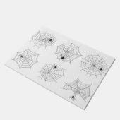 Spiderweb Halloween zwart-wit ontwerp Deurmat (Schuin)