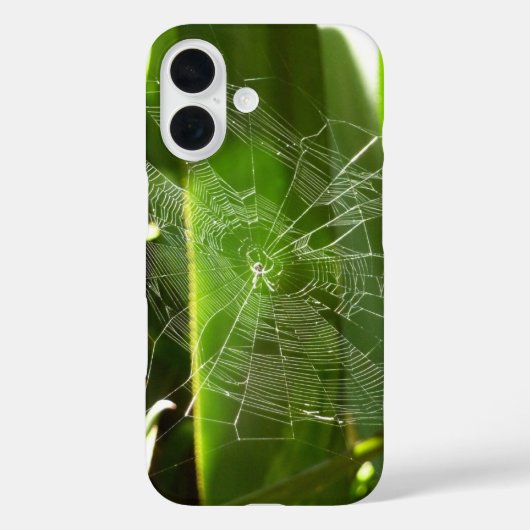 Spiderweb in de Natuur Tropische bladeren Case-Mate iPhone Case (Achterkant)