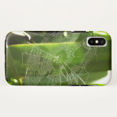 Spiderweb in de Natuur Tropische bladeren Case-Mate iPhone Case (Achterkant (horizontaal))