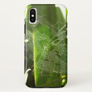 Spiderweb in de Natuur Tropische bladeren Case-Mate iPhone Case