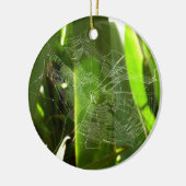 Spiderweb in de Natuur Tropische bladeren Keramisch Ornament (Links)