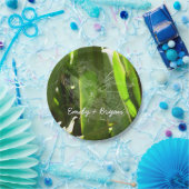 Spiderweb in de Natuur Tropische bladeren Papieren Bordje (Feest)