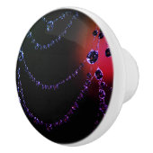 Spiderweb juweel zwart roze paarse keramische knop (Rechts)