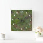 Spiderweb met druppeltjes wandklok (Huis)