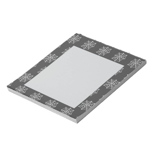 Spiderweb Notitieblok (donkergrijs en wit) (Linkerzijde)