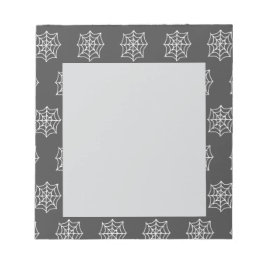 Spiderweb Notitieblok (donkergrijs en wit)