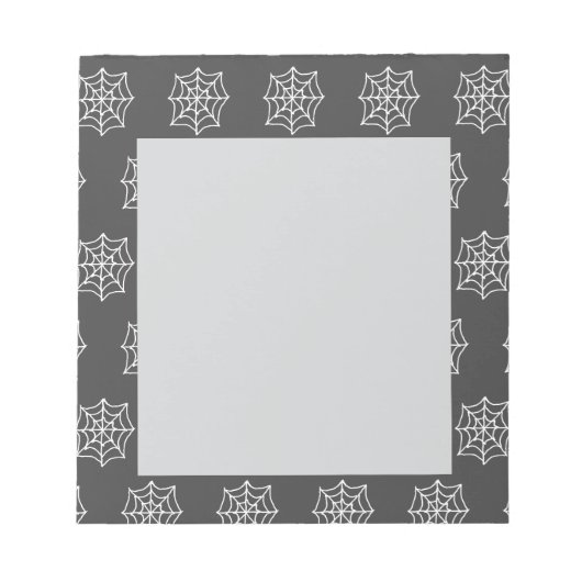 Spiderweb Notitieblok (donkergrijs en wit) (Voorkant)