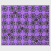 Spiderweb op Paarse Halloween Craft of Gift Cadeaupapier (Vlak)