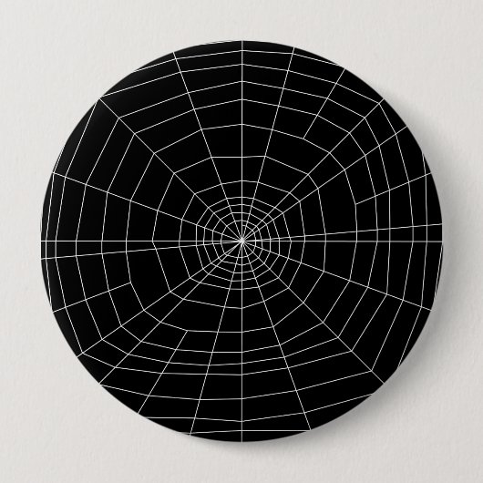 spiderweb op zwart ronde button 4,0 cm (Voorkant)