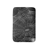 Spiderweb op zwarte achtergrond badmat (Voorkant Verticaal)