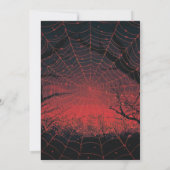 Spiderweb oranje roze zonsondergang Halloween Part Kaart (Achterkant)