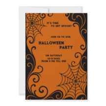 Spiderweb Ornament Sinaasappel Zwart gothic Hallow