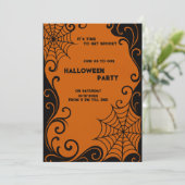 Spiderweb Ornament Sinaasappel Zwart gothic Hallow (Staand voorkant)