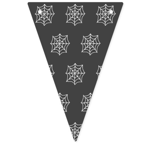 Spiderweb Party Banner (wit & donkergrijs) (Eerste vlag)