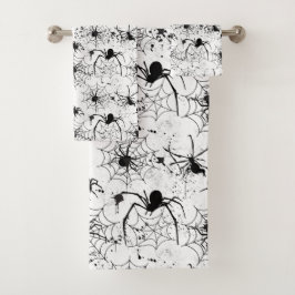 Spiderweb Pattern Halloween  Bad Handdoek