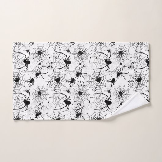 Spiderweb Pattern Halloween Bad Handdoek (Handdoek)