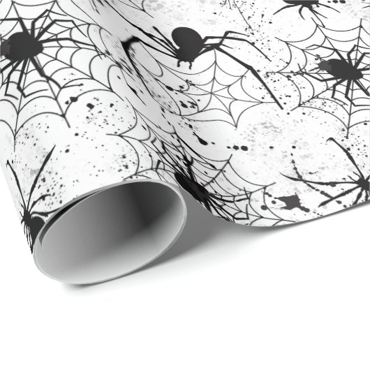 Spiderweb Pattern Halloween  Cadeaupapier (Rol Hoek)