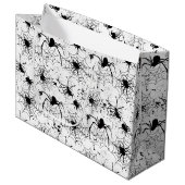 Spiderweb Pattern Halloween  Groot Cadeauzakje (Voorkant Gekanteld)