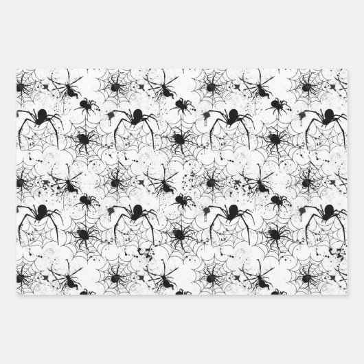 Spiderweb Pattern Halloween Inpakpapier Vel (Voorkant 3)