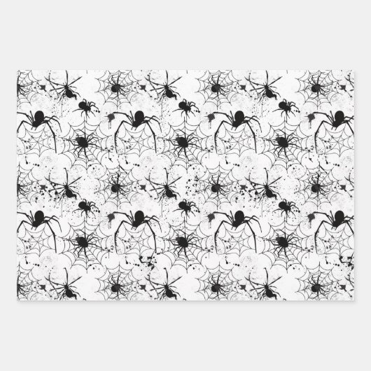 Spiderweb Pattern Halloween  Inpakpapier Vel (Voorkant 2)