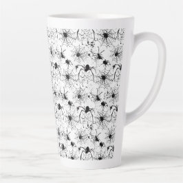 Spiderweb Pattern Halloween  Latte Mok
