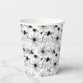 Spiderweb Pattern Halloween  Papieren Bekers (Achterkant)