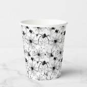 Spiderweb Pattern Halloween  Papieren Bekers (Rechts)