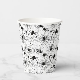 Spiderweb Pattern Halloween  Papieren Bekers