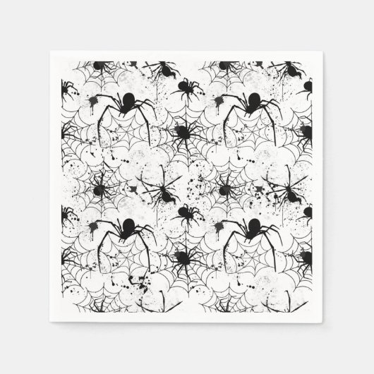 Spiderweb Pattern Halloween  Servet (Voorkant)